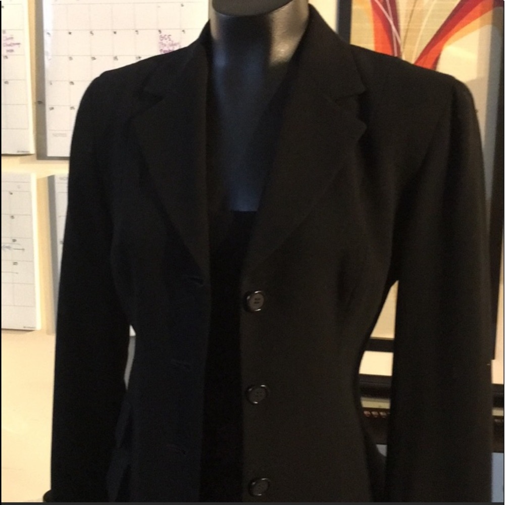 🔥 💃‎ - Donna Karen New York Essentials black wool blazer SZ 6